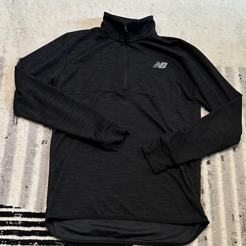 New Balance Men's Charcoal Quarter-Zip Jacket